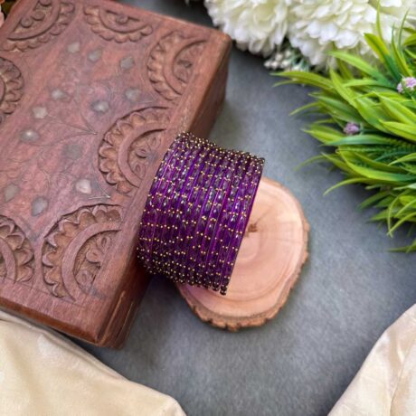 Rain Drop Glass Bangle - Purple – GB30