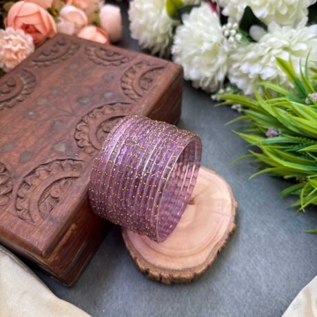 Rain Drop Glass Bangle - Light lavender – GB48