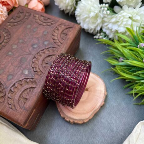 Rain Drop Glass Bangle - Wine – GB35