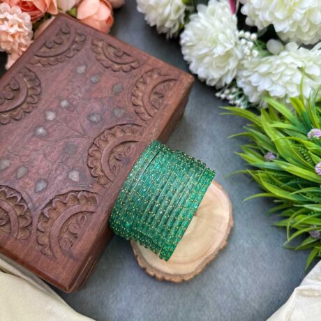 Rain Drop Glass Bangle - Aqua Green – GB39