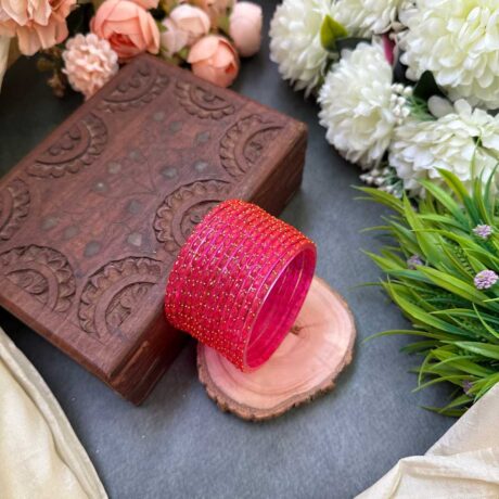 Rain Drop Glass Bangle - Pink – GB33