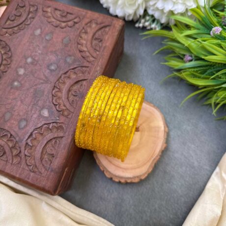 Rain Drop Glass Bangle - Yellow– GB31