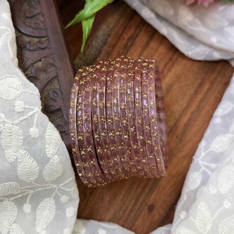 Sudar Glass bangles-baby Pink - GB157