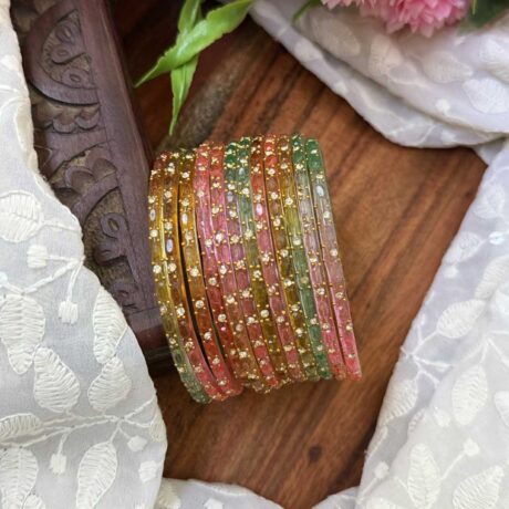 Sudar Glass bangles-Light Multi- GB149