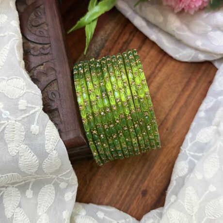 Sudar Glass bangles-Parrot Green- GB150