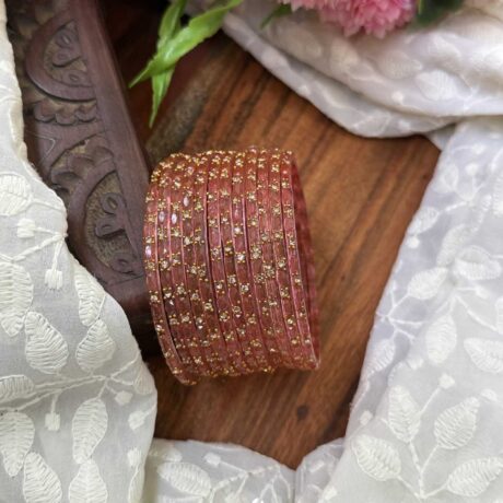 Sudar Glass bangles-Pastel Pink- GB151
