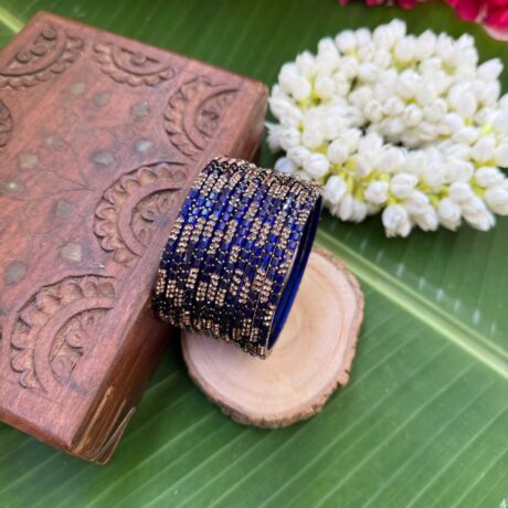 Nila Glass bangles – Dark Blue – GB189