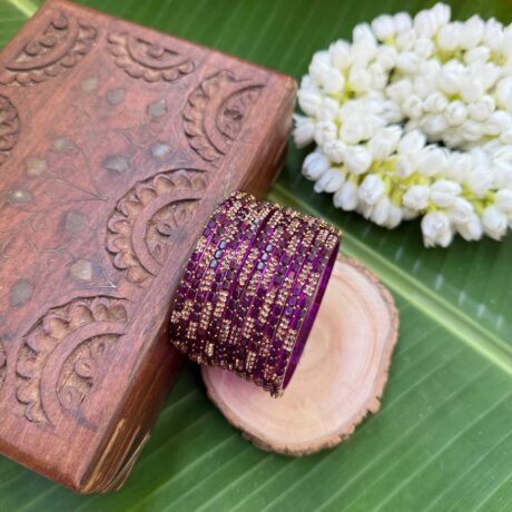 Nila Glass bangles - Purple - GB187