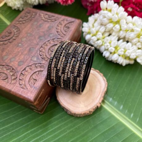 Aruvi Jaamun shade Glass bangles – GB212