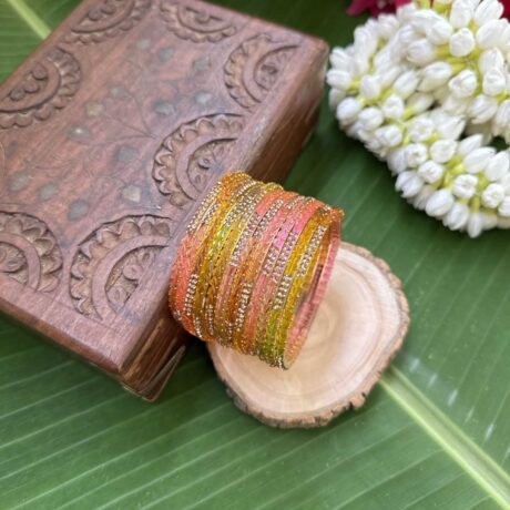 Aruvi  light multi shade  Glass bangles – GB208