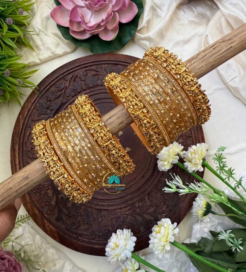 Lakshmi cham with Gold Glass Bangle - BC341