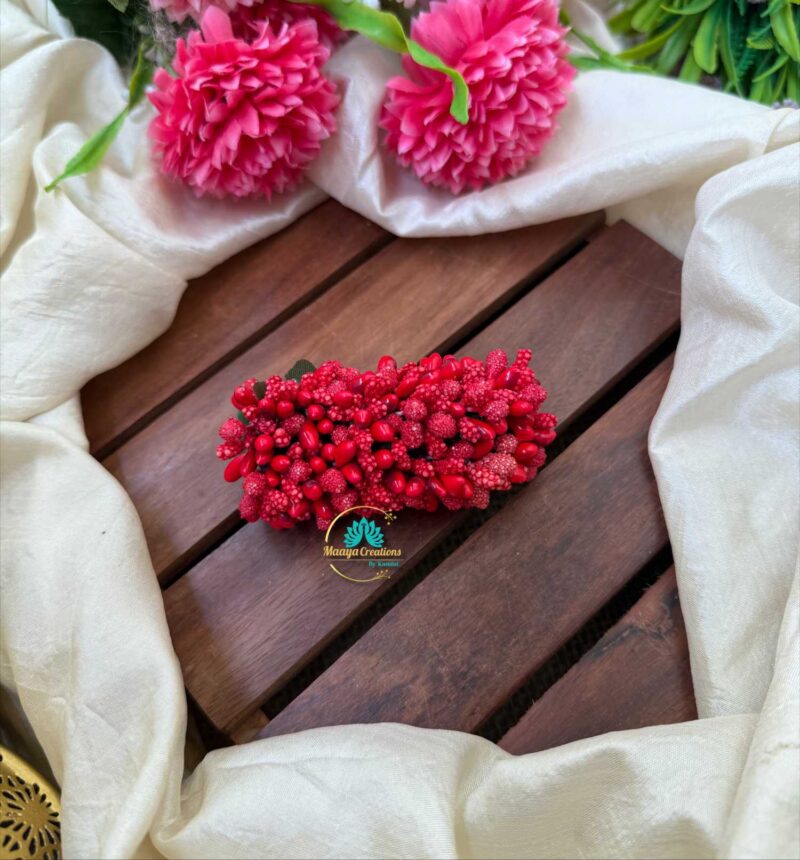 Artificial Red Flower Hair Clip – J93