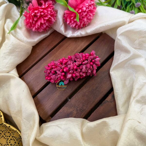 Artificial Rani Pink Flower Hair Clip – J94