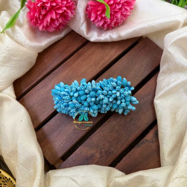 Artificial Sky Blue Flower Hair Clip – J96