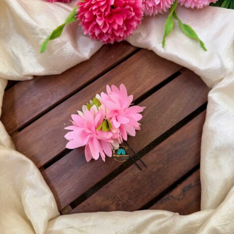 Real Look alike Light Pink Flower U Pin – J120