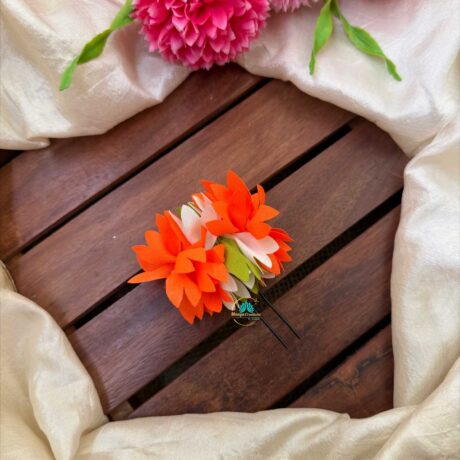 Real Look alike Orange Flower U Pin – J124