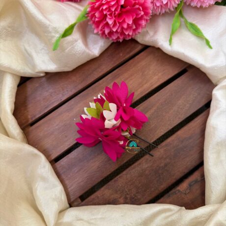Real Look alike Rani Pink Flower U Pin – J126