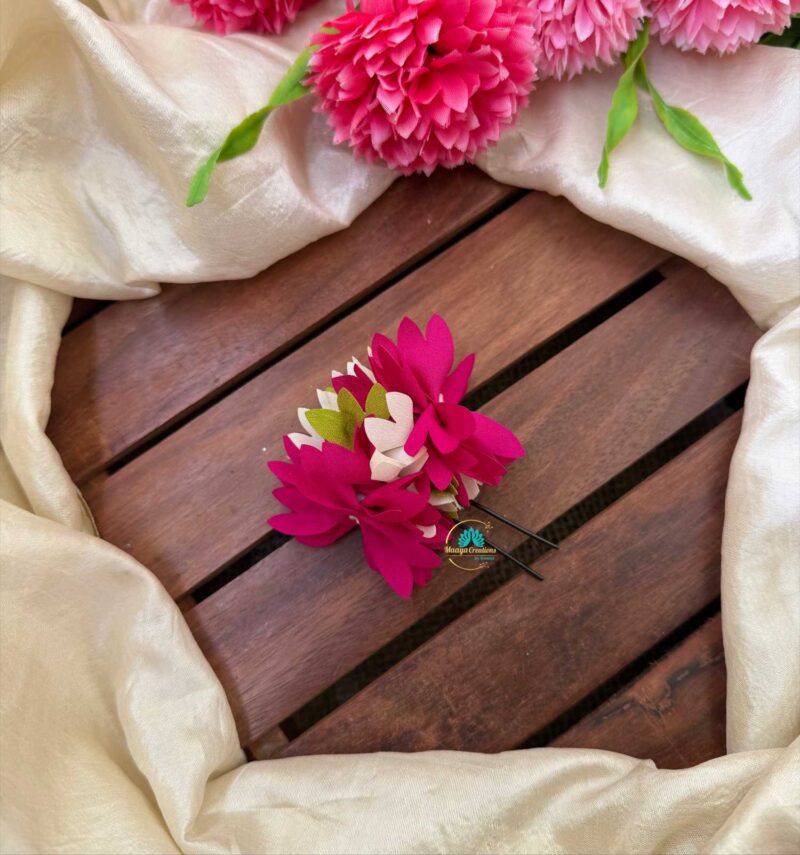 Real Look alike Rani Pink Flower U Pin – J126