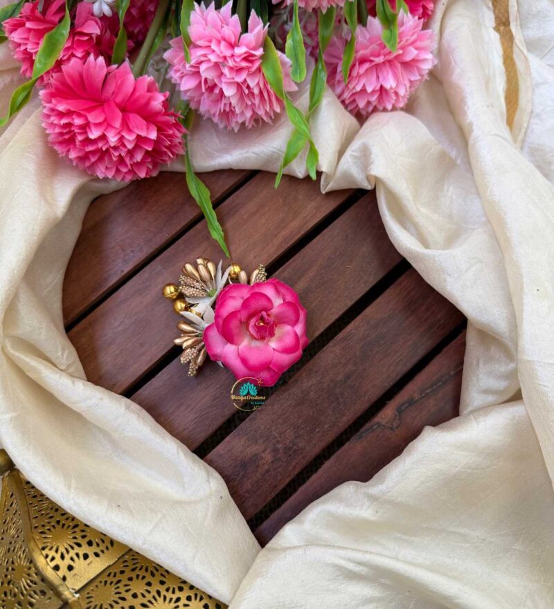 Artificial Pink Rose Petals Hair Accessory – J129