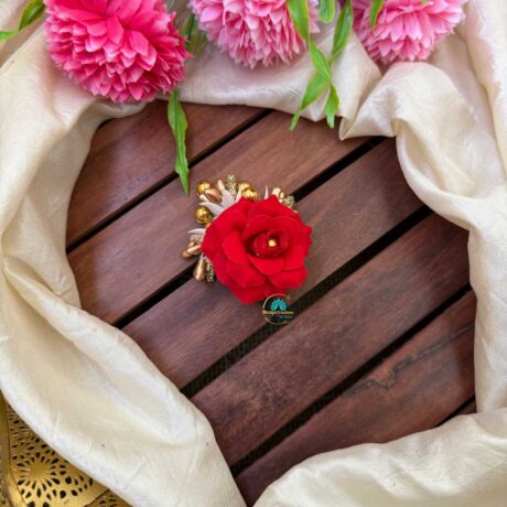 Artificial Red Rose Petals Hair Accessory – J136