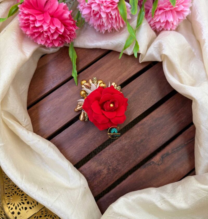Artificial Red Rose Petals Hair Accessory – J136