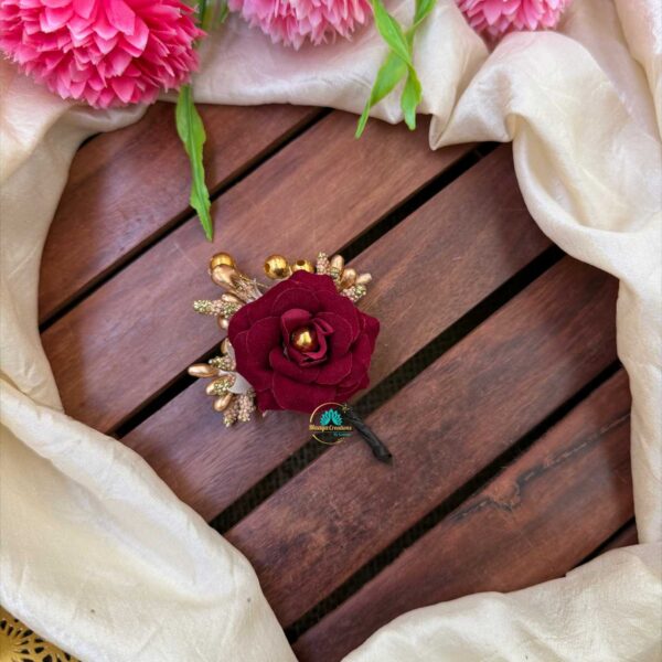 Artificial Cherry Red Rose Petals Hair Accessory – J140