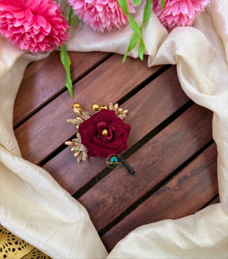 Artificial Cherry Red Rose Petals Hair Accessory – J140