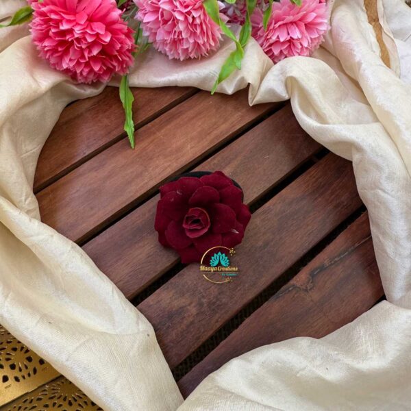 Artificial Cherry Red Rose Petals Hair Band– J144