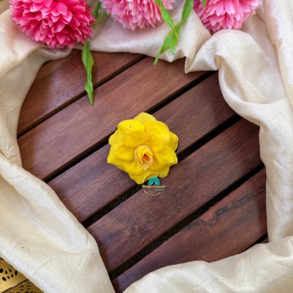 Artificial Yellow Rose Petals Hair Band– J145