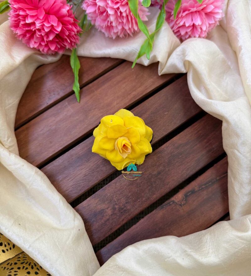 Artificial Yellow Rose Petals Hair Band– J145