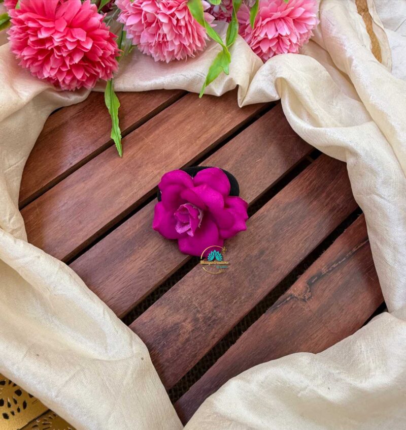 Artificial Purple Rose Petals Hair Band– J153
