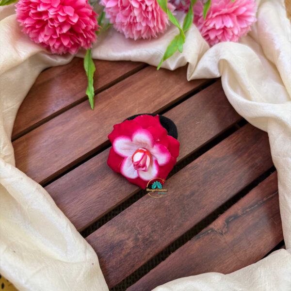 Artificial Pink & White Rose Petals Hair Band– J154