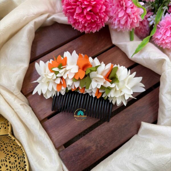 Artificial Kadhambam Flower Hair Comb– J157
