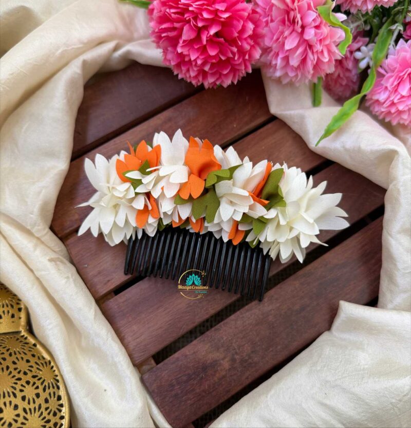 Artificial Kadhambam Flower Hair Comb– J157