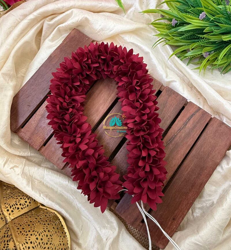Real Look alike Maroon Pichi Poo Hair Accessory– J174