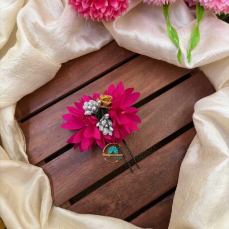 Real Look alike Rani Pink pichi Poo With Rose U Pin – J68