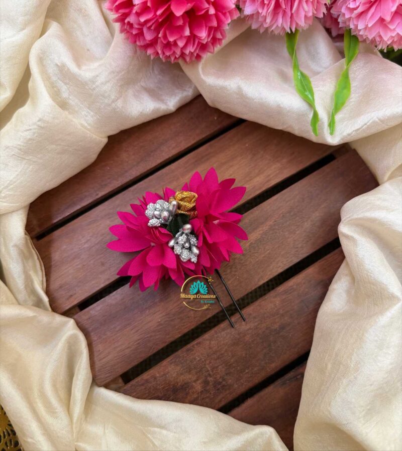 Real Look alike Rani Pink pichi Poo With Rose U Pin – J68