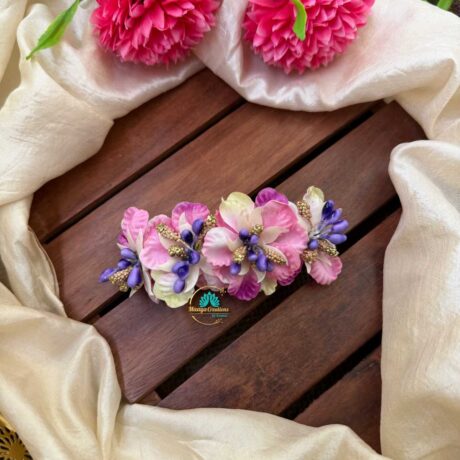 Real Look alike Purple Orchid Petals Hair Clip – J71