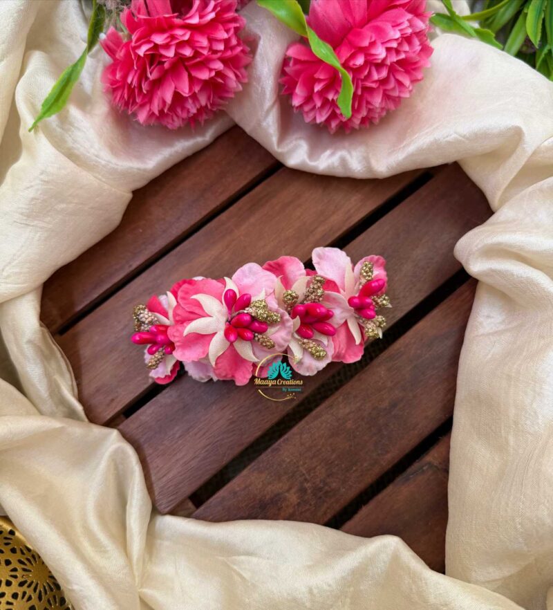 Real Look alike Pink Orchid Petals Hair Clip – J72