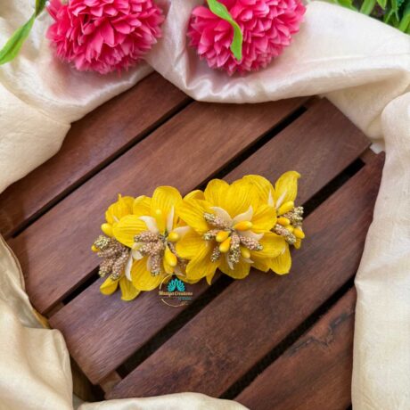 Real Look alike Yellow Orchid Petals Hair Clip – J78