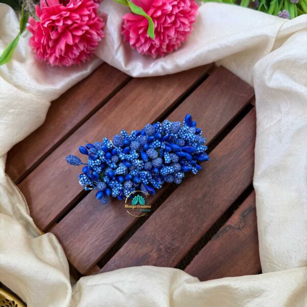 Artificial Royal Blue Flower Hair Clip – J79