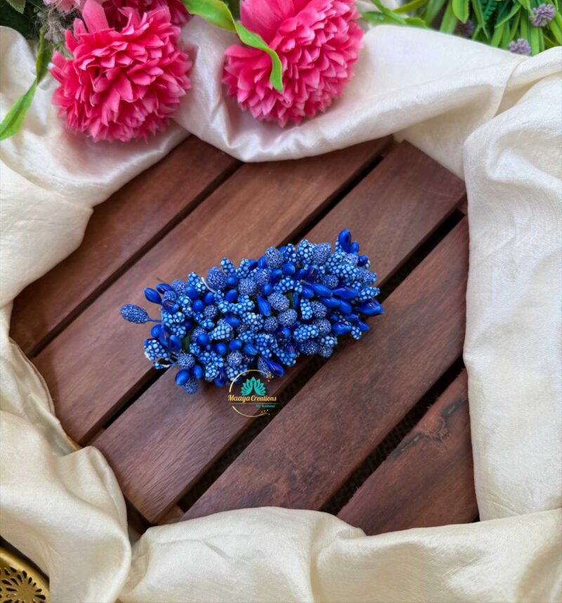 Artificial Royal Blue Flower Hair Clip – J79