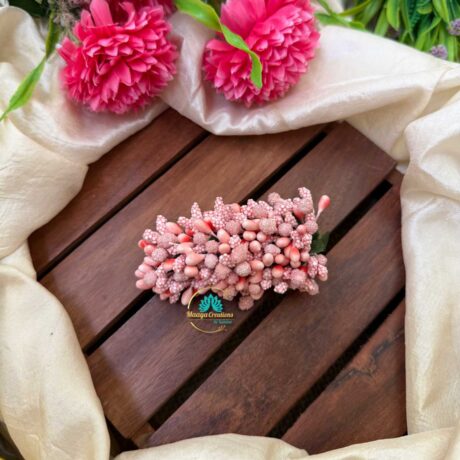 Artificial Light Peach Flower Hair Clip – J89