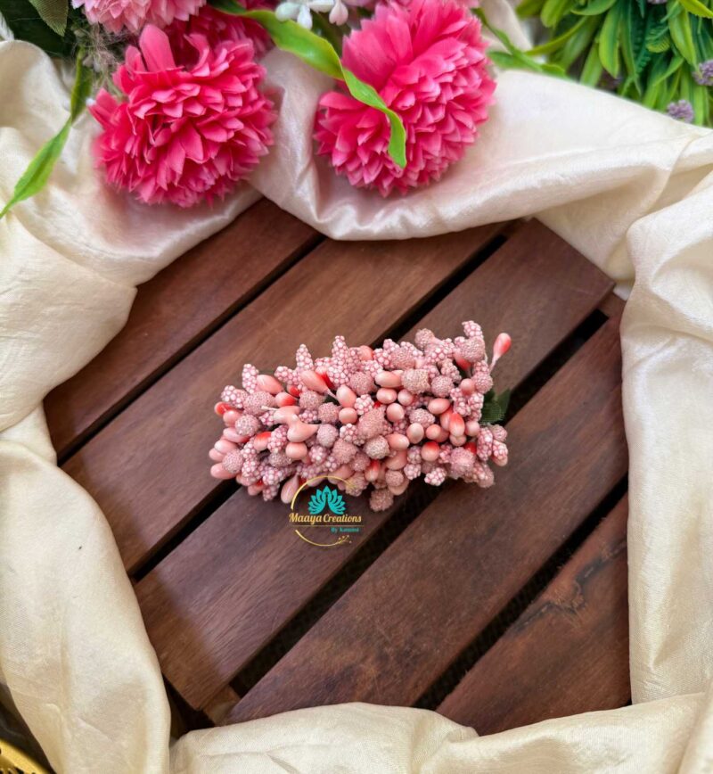 Artificial Light Peach Flower Hair Clip – J89