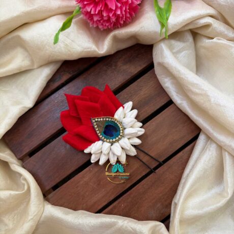 Real Look Jasmine Red Rose Petals U Pin– J26