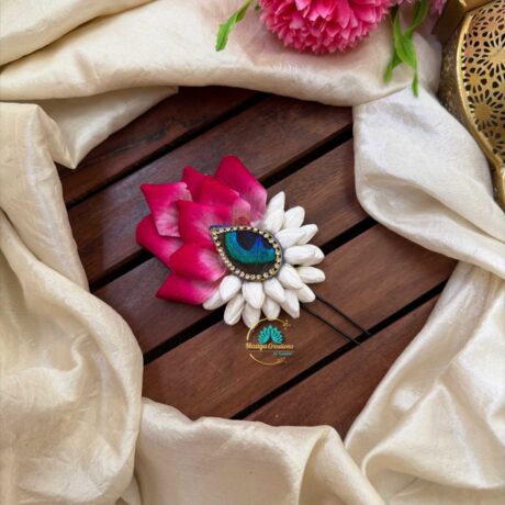 Real Look Jasmine Pink Rose Petals U Pin– J27