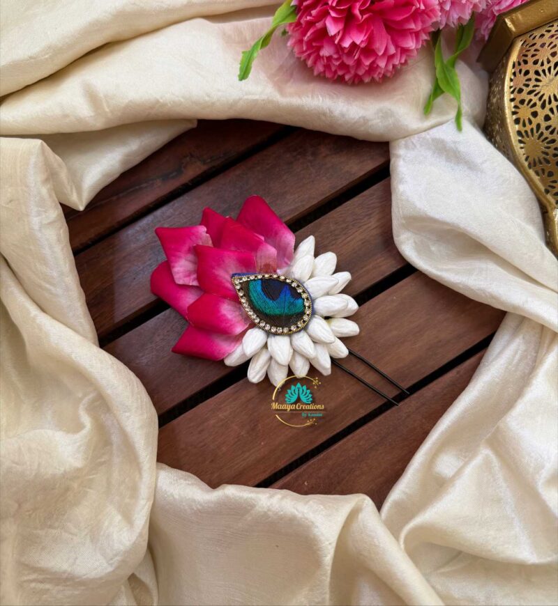 Real Look Jasmine Pink Rose Petals U Pin– J27