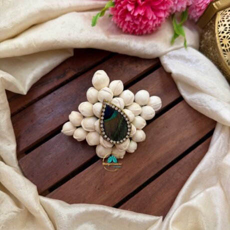 Real Look alike Jasmine Peacock Feather Hair Clip – J39