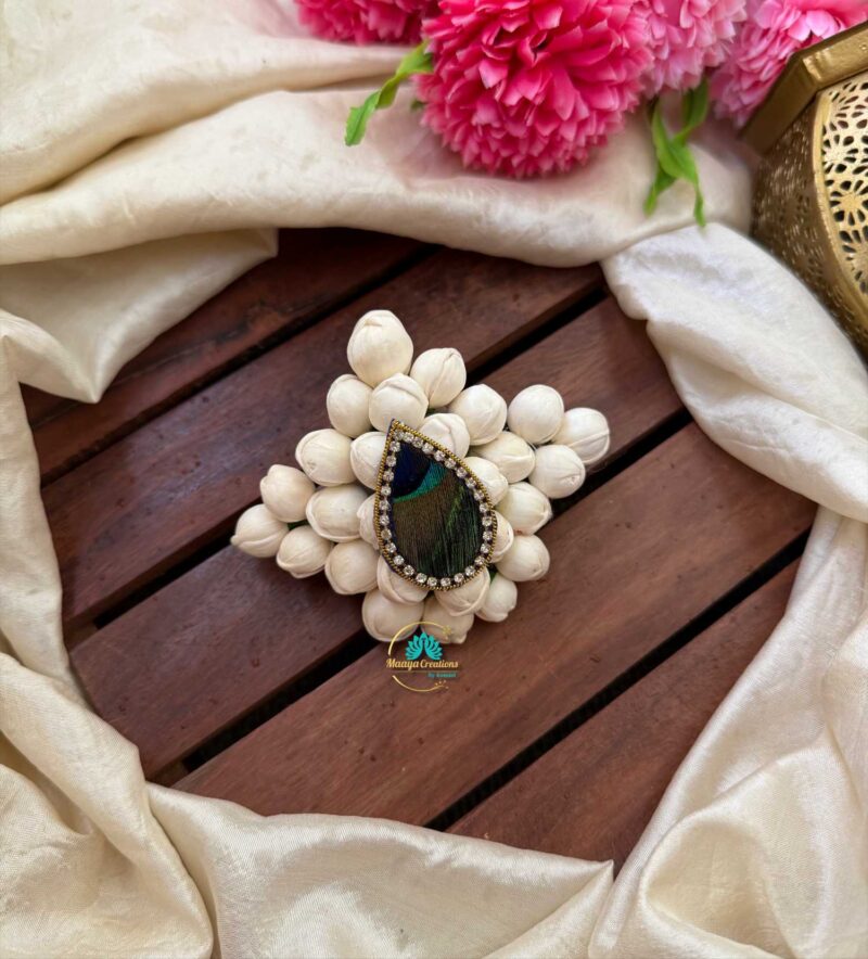 Real Look alike Jasmine Peacock Feather Hair Clip – J39