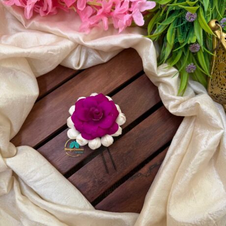 Real Look alike Jasmine Purple Rose U Pin – J47
